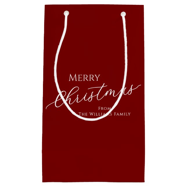 Röd Modern Minimalist God Jul (Framsidan)