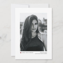 Röd Modern Minimalistisk Fototexamen Meddelande