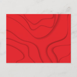 Röd, modern, trendig, coola papper klippt stil art vykort