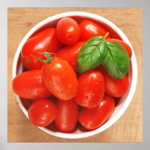 Röd mogen tomataffisch poster