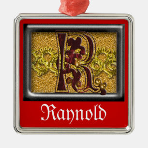 röd monogram R Julgransprydnad Metall