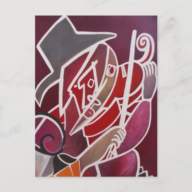 "'Röd monokrom' " Vykort (Framsida)