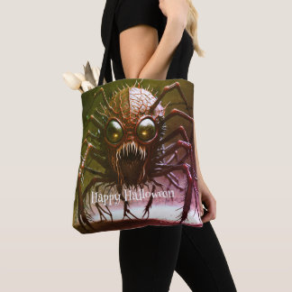 Röd monster halloween-handväskor tygkasse