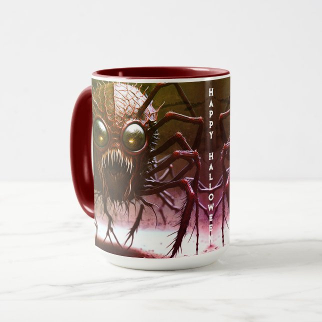 Röd monster Halloween-mugg Mugg (Framsida vänster)