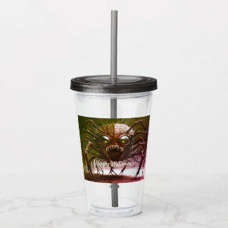 Röd Monster Halloween Take Away Mugg