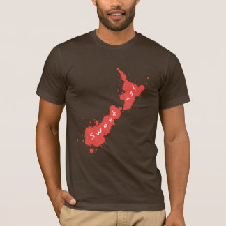 Röd mörk NZ som för Splatter är söt som T-tröja T-shirt