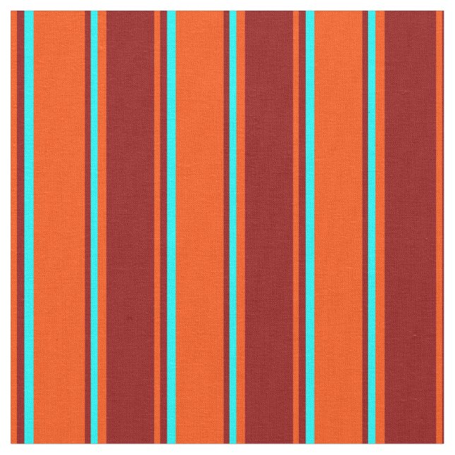 Röd, Mörk Red och Aqua Linted Mönster Tyg (Närbild)