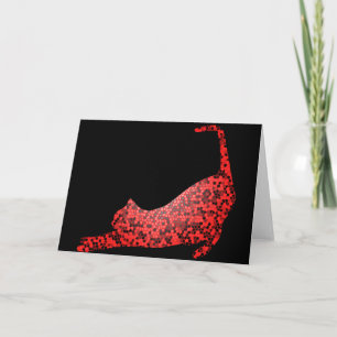 Röd mosaik - Anpassningsbar Greeting Card Kort