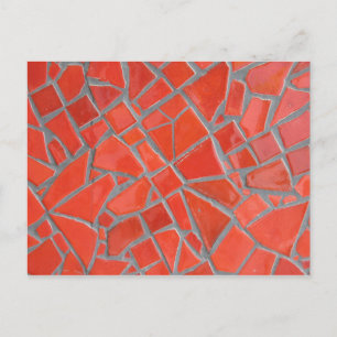 Röd mosaik vykort
