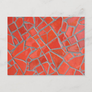 Röd mosaik vykort