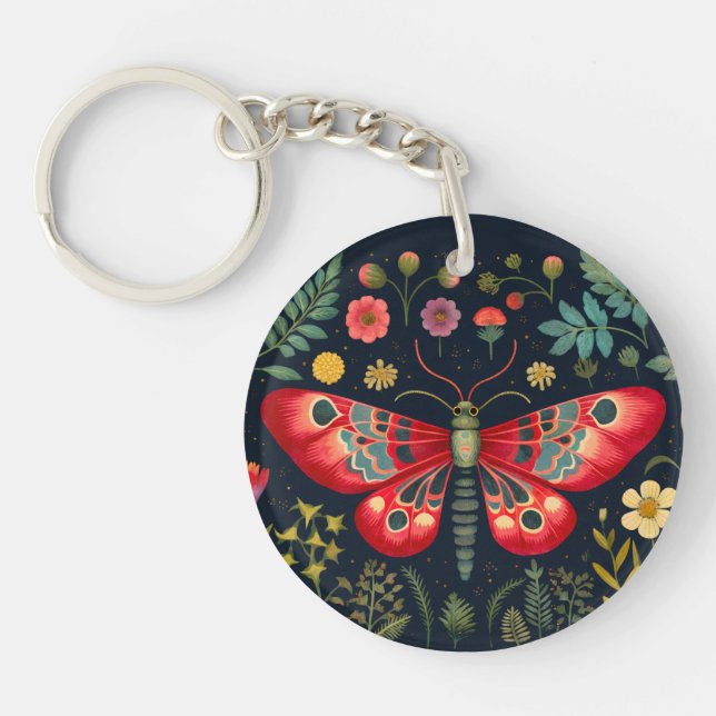 Röd Moth i nattgarden (Framsidan)