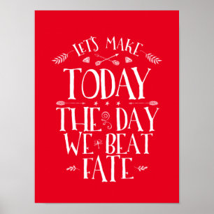Röd Motivational affisch för