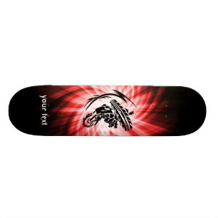 Röd Motocross Old School Skateboard Bräda 21,6 Cm