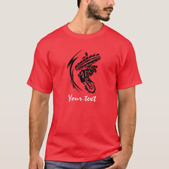 Röd Motocross T Shirt (Framsida)