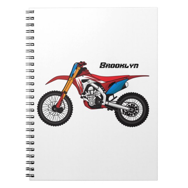 Röd motorcykel anteckningsbok (Framsidan)