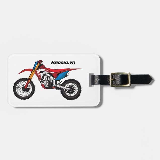Röd motorcykel bagagebricka (Horisontell Framsida)