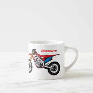 Röd motorcykel espressomugg