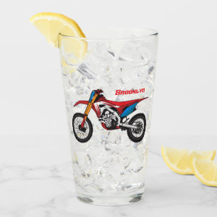 Röd motorcykel glaskopp