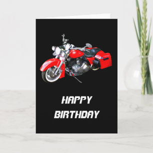 Röd motorcykel kort
