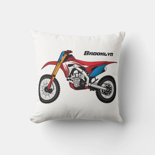 Röd motorcykel kudde (Framsida)