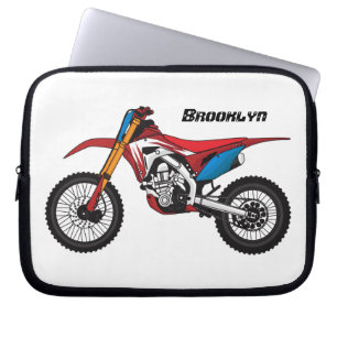 Röd motorcykel laptop fodral