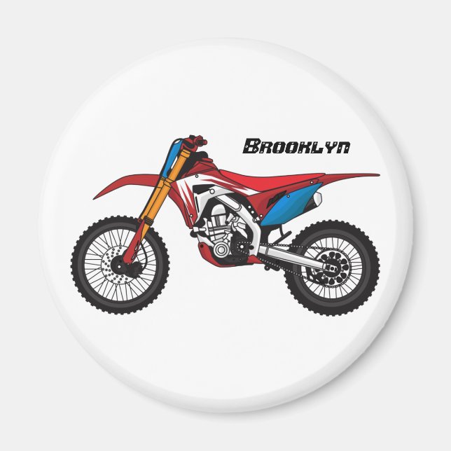 Röd motorcykel magnet (Framsidan)