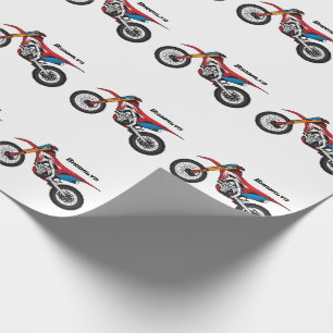 Röd motorcykel presentpapper