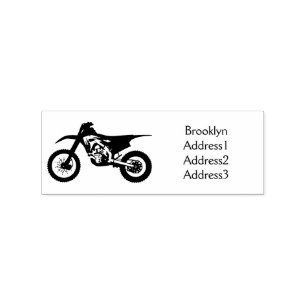 Röd motorcykel stämpel
