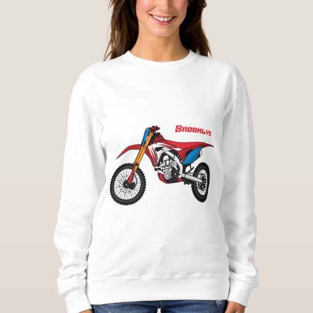 Röd motorcykel t shirt (Framsida)