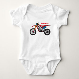 Röd motorcykel t shirt