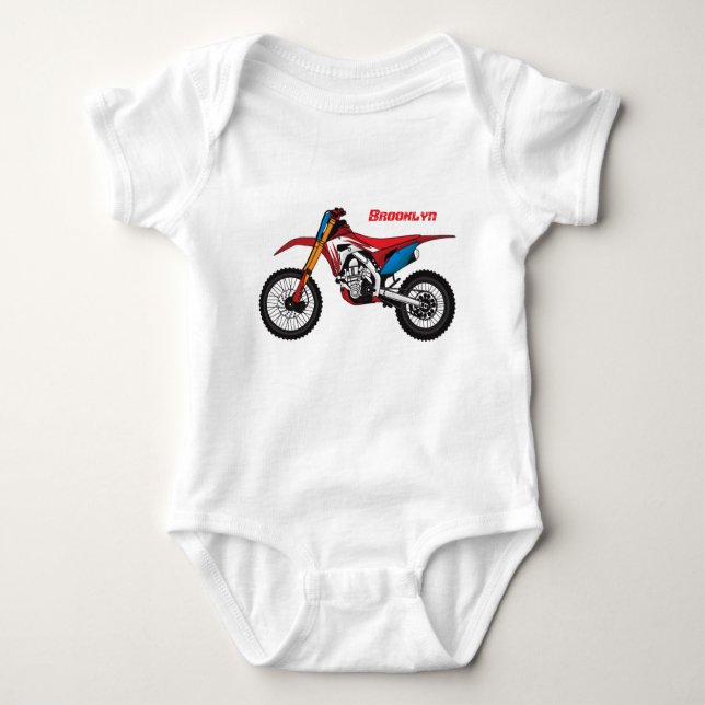 Röd motorcykel t shirt (Framsida)
