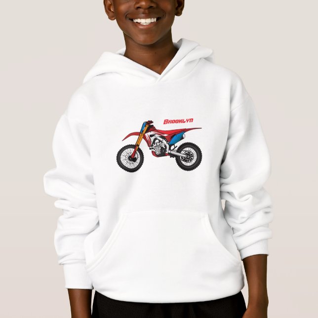 Röd motorcykel t shirt (Framsida)