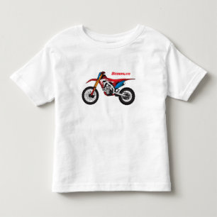 Röd motorcykel t shirt