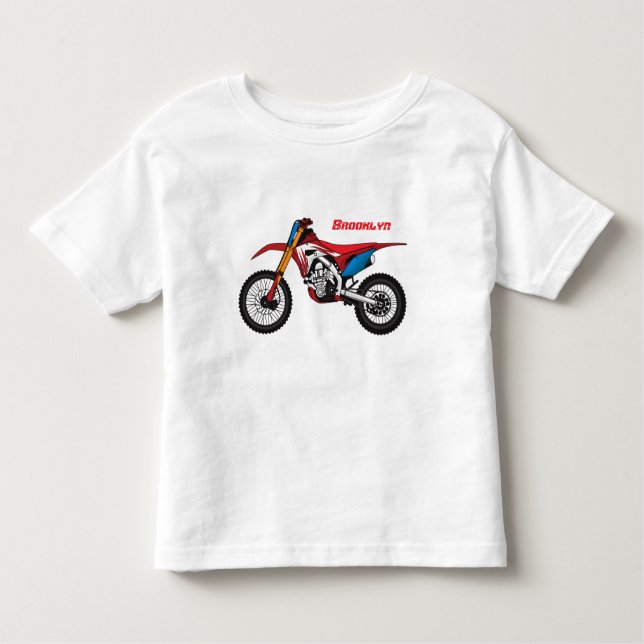 Röd motorcykel t shirt (Framsida)