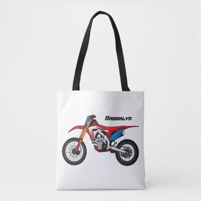 Röd motorcykel tygkasse (Framsida)
