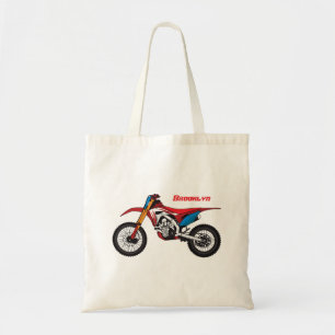Röd motorcykel tygkasse