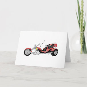 röd motorcykeltrike kort
