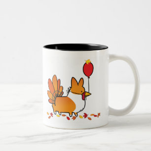 Röd mugg CorgiThings för thanksgivingTurkiet