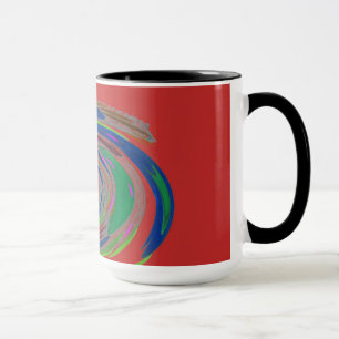 Röd mugg för WhirlwinddesignMonogram