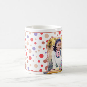 Röd muggför barn för Retro foto Kaffemugg