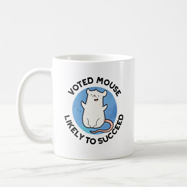 Röd mus som sannolikt kommer att lyckas med en nos kaffemugg (Vänster)