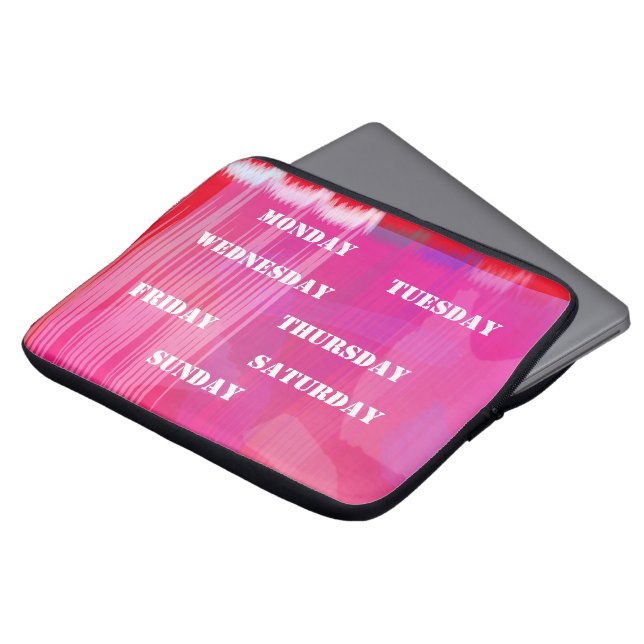 Röd Musik Beat Elektronikväska Laptop Fodral (Framsida topp)