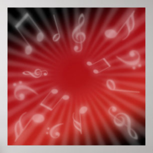 Röd musik poster
