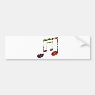 Röd musikgnistra bildekal