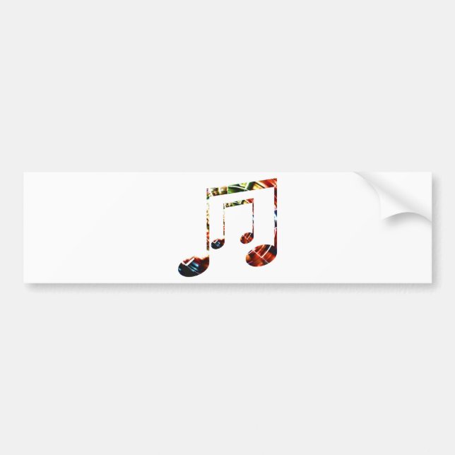 Röd musikgnistra bildekal (Framsidan)
