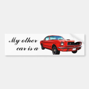 Röd Mustang Bildekal