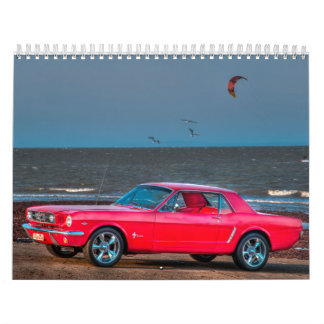 Röd Mustang Kalender