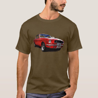 Röd MustangT-tröja Tee Shirt