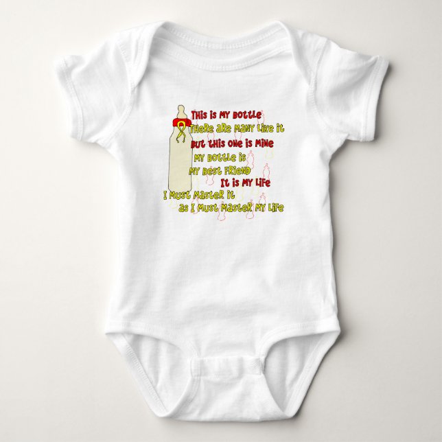 Röd n gult för flaskabekännelse t-shirt (Framsida)