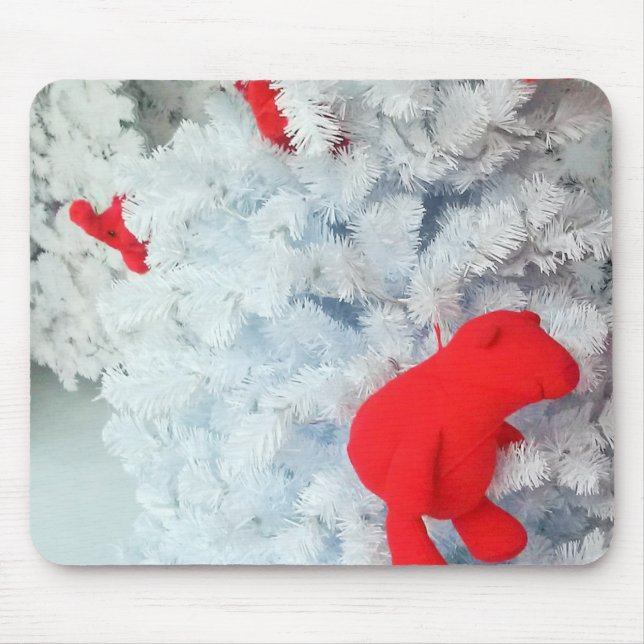 Röd Nalle i Julgran Musmatta (Framsidan)